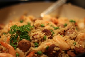 Shrimp and Sausage with Saffron Rice