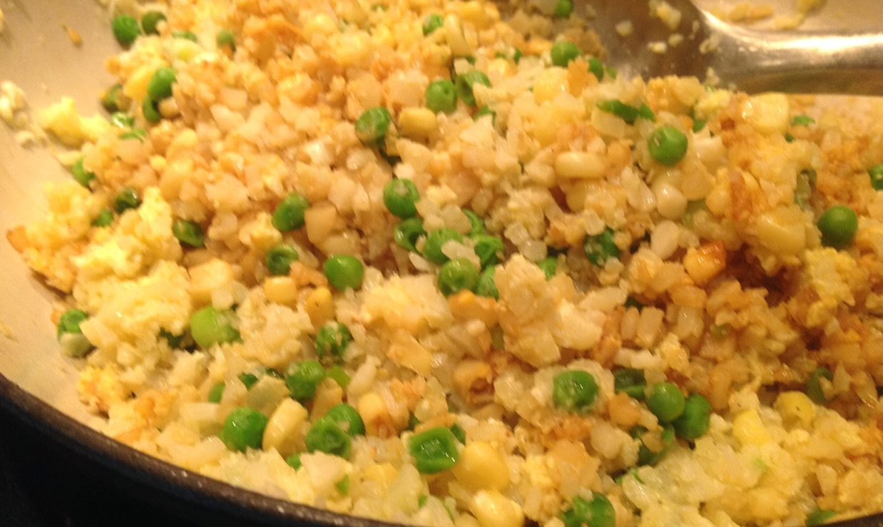 Riced Cauliflower Fried Rice - Tails Told