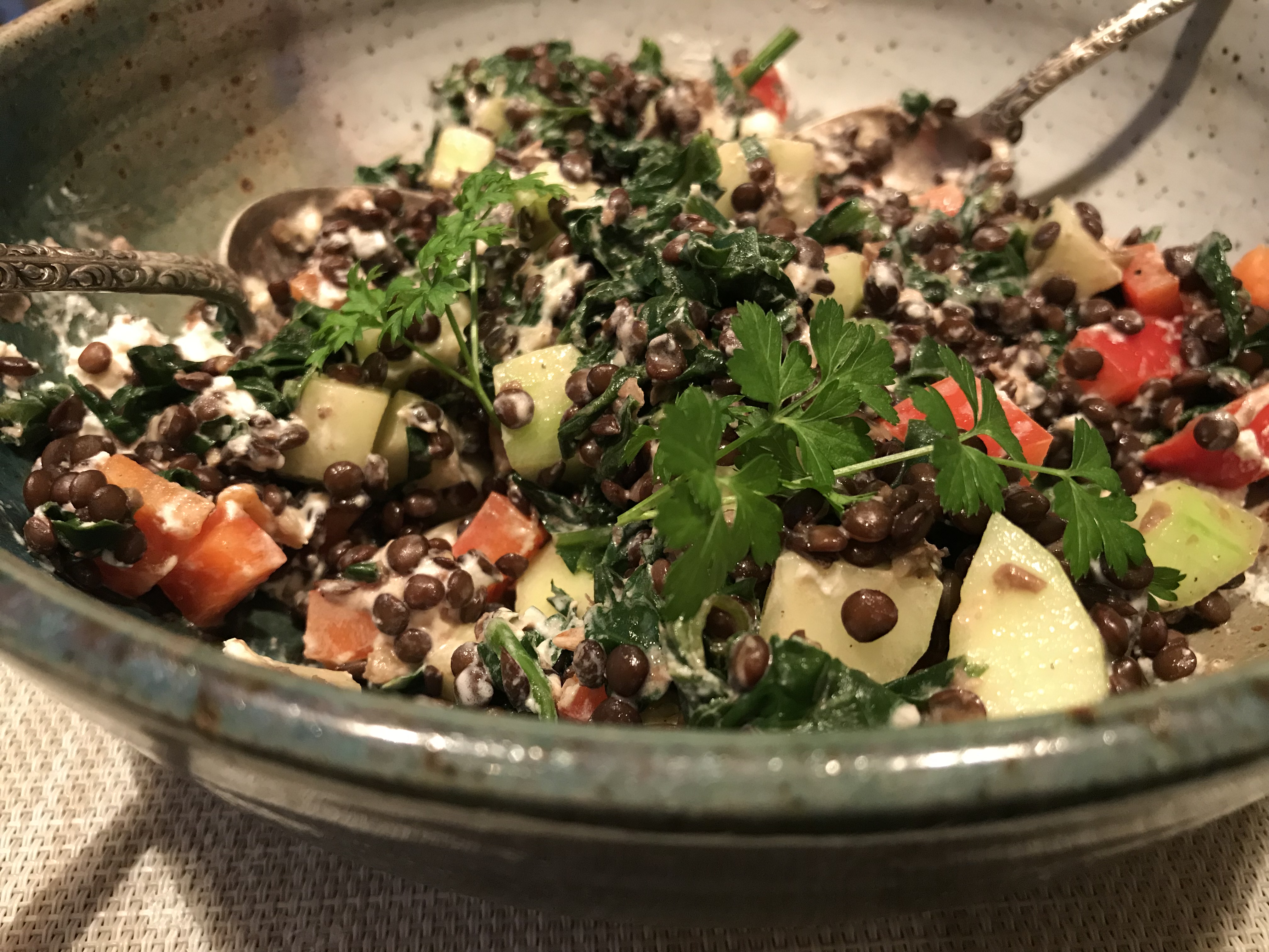 Mediterranean Black Lentil Salad