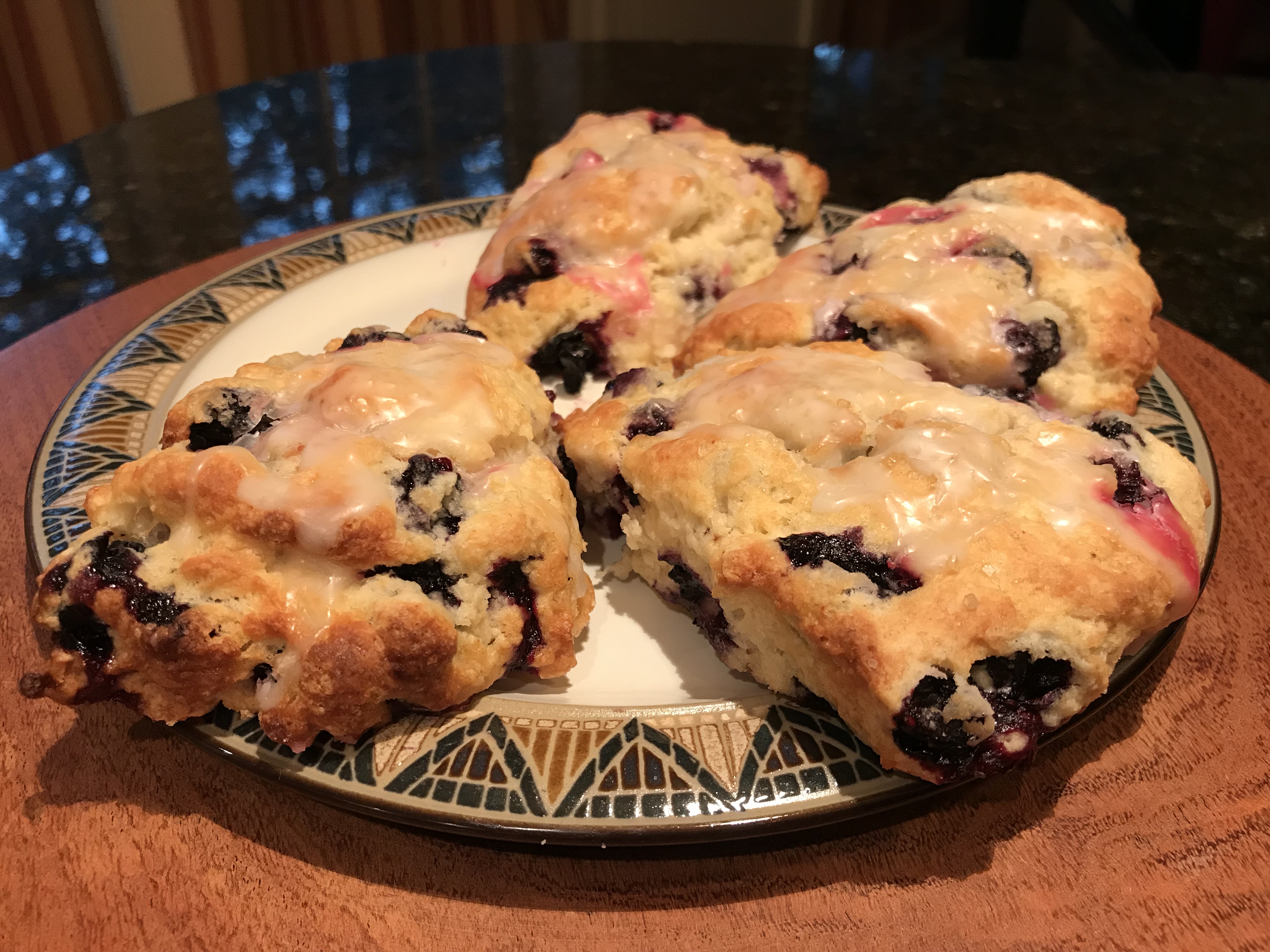Glazed Blueberry Scones